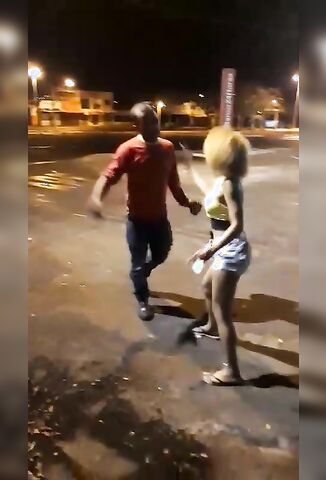 Drunk Ass Hits Woman In The Street Gets Instant Karma