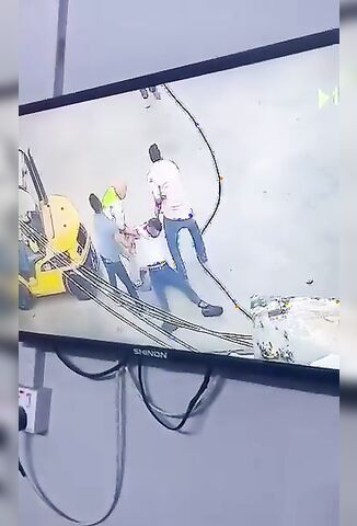 Man Power Washing A Forklift Is Electrocuted