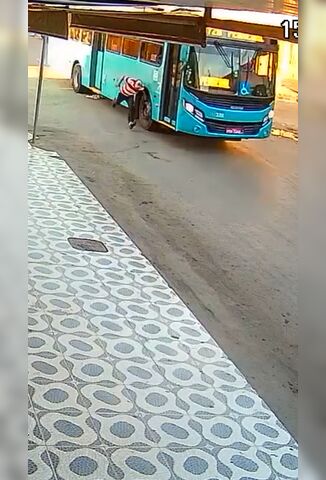 Asshole Bus Driver Won't Let Old Guy On Runs Him Over Instead