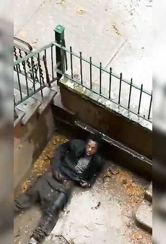 Caught Beating His Meat In The Street