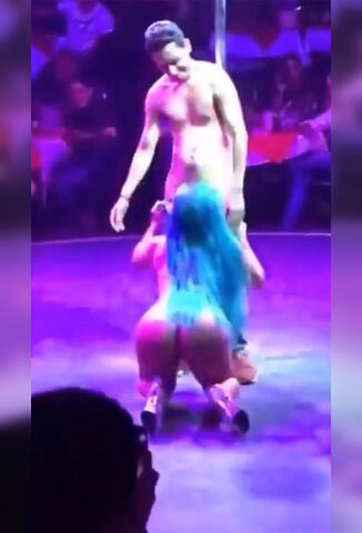 Stripper Humiliates Confident Man Dancing With Her On Stage