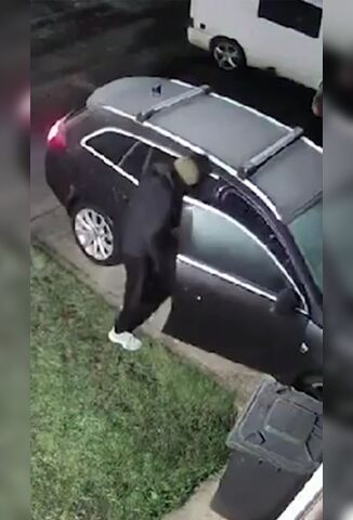 Man Trying To Stop Thieves Stealing His Car Gets Smashed To Pieces