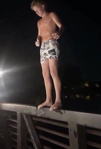 Dumb Kid Pours Petrol On His Body Then Jumps Into A River To Look Cool