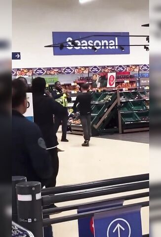 Angry Tesco Customer Against Tesco Security