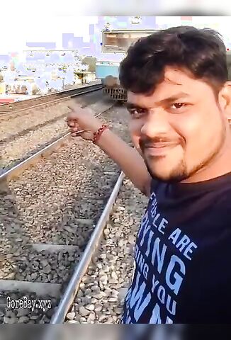 Taking A Selfie With A Train