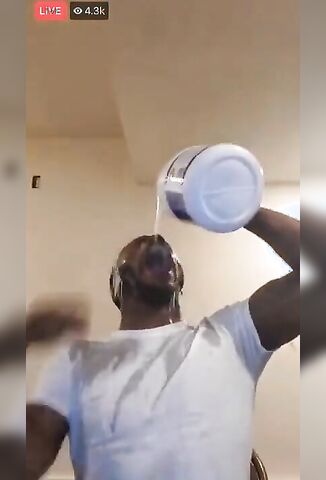 Dude Pours Bleach All Over Himself During Go Live For Internet Clout