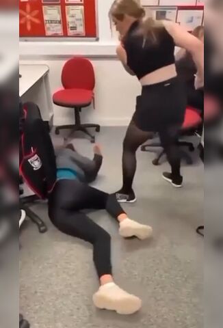 Girl is Mercilessly Kicked In The Face By A Bully