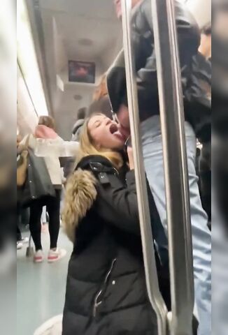 Girl Likes Sucking Random Dick On The Subway