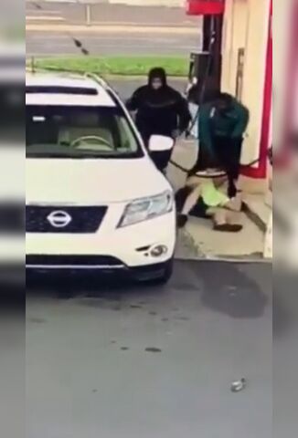 Guy Pumping Gas Gets Robbed Of His Car