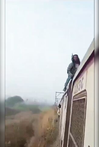 Train Surfing Indian Electrocuted
