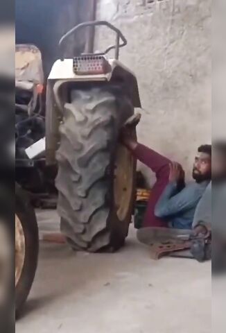 Leg Pressing A Tractor What Could Go Wrong