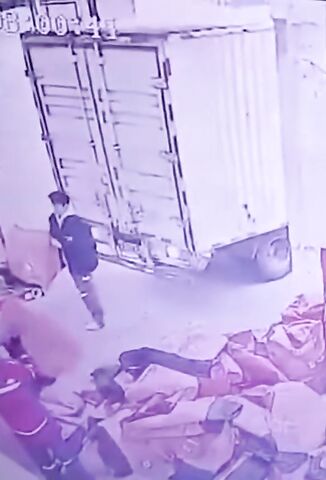 Truck Reverses Crushing Workers Rib Cage