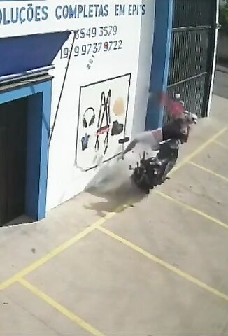 Bikers Head Explodes On Impact
