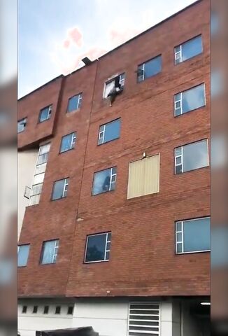 Large Women Falls From Window And Her Head Explodes On Impact