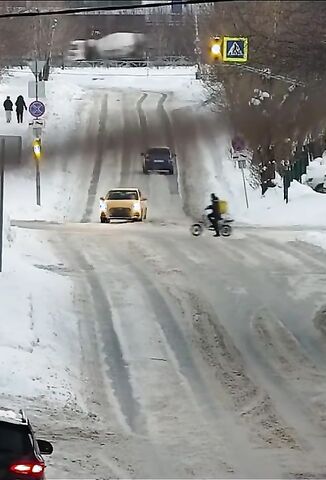 Delivery Driver Smashed Into Oblivion On Snowy Road