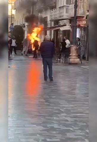 Man Sets Himself Ablaze In The Streets Of Spain - Feb 2024