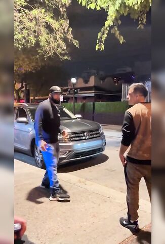 Drunk Guy In Designer Tracksuit Gets Schooled By The Club Bouncer