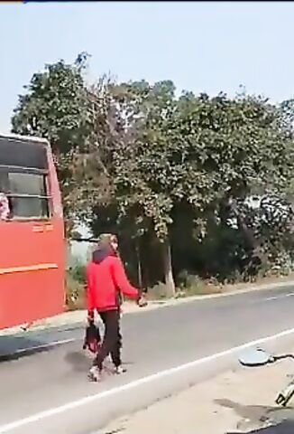 Another Indian Walking The Street With His Wifes Decapitated Head
