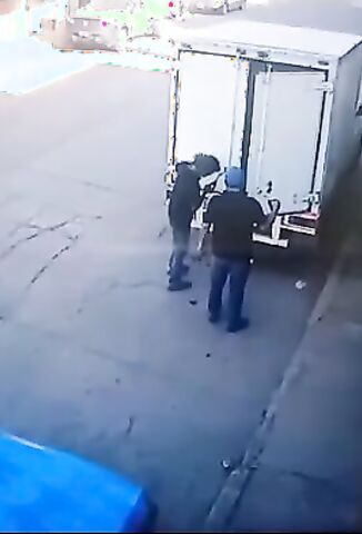Deliverymen Gets Squashed By Out Of Control Truck