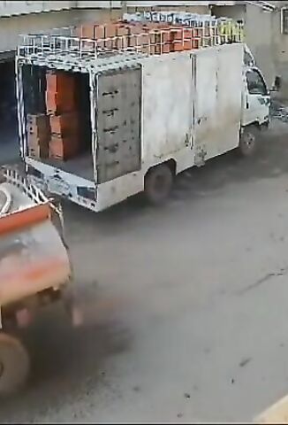 Kid Runs Under Wheels Of Silage Trailer After Punching Another Kid