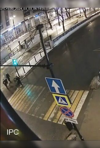 Unlucky Pedestrians Smashed Into Oblivion On The Pedestrian Crossing