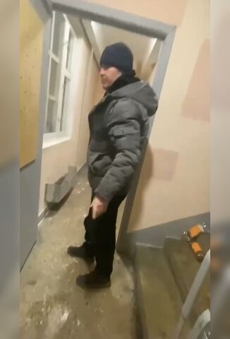 Russian Teens Beat An Old Guy In The Stairwell Leaving Him Sleeping