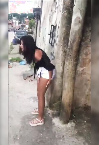 Girl In White Shorts Pounded Hard With The Wrong Kind Of Wood