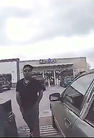 Guy At The Gas Station Runs From Cop Gets Tased Pulls A Gun Then Gets Shot