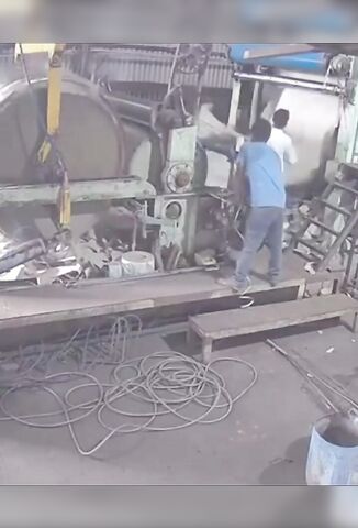 Man Becomes One With The Printing Press When He Loses Control