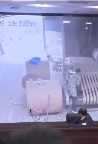 Man Sucked Into Another Spinning Machine In China