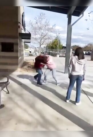 Kid Pulls Out A Bag Of Dimes In A Sock And Smashes It Over Girls Head