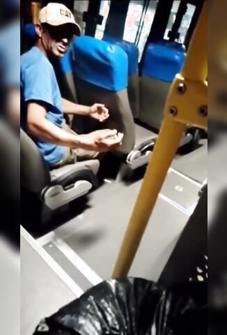 Man Showing Of His Big Dick On The Bus Upsets A Karen