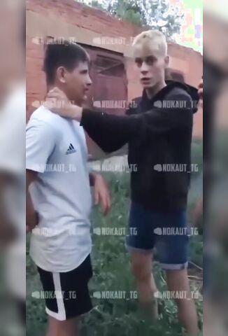 Asshole Russian Bully Gets Knocked Out When The Kid Being Bullied Has Enough