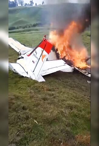 Light Aircraft Explodes When Man Attempts To Find Survivors