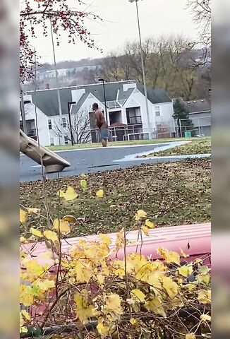 Man In A Kids Playground With His Dick Out WTF