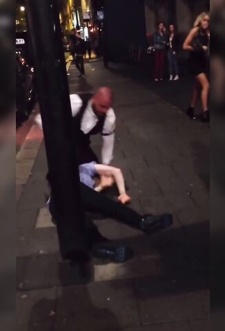 Bouncer Body Slams Punter Into Oblivion On The Sidewalk