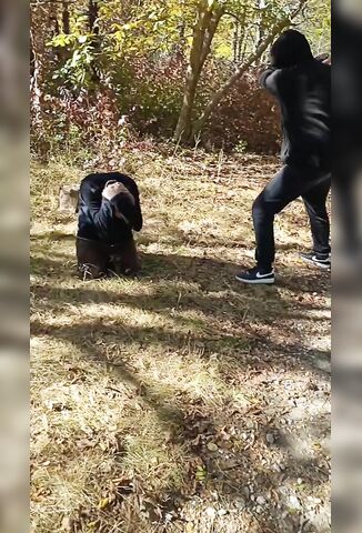 Another Russian Dude Beaten Hard With Branches