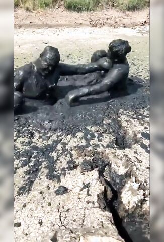 Forced To Beat The Shit Out Of Each Other In A Mud Pit