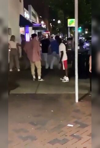 Black Dude Gets Slapped Out Cold And Eats Pavement Squaring Up To White Dude