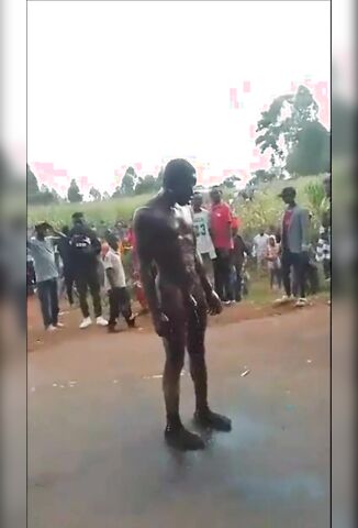 Thief Stripped Naked And Set On Fire By Townsfolk