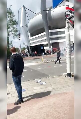 Man Casually Blows His Fingers Off Walking Down The Street