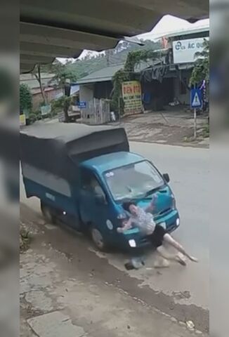 Oblivious Girl Killed By Speeding Truck