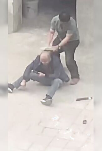 Fight Ends When One Guy Decides To Cave The Others Guys Head In With A Brick