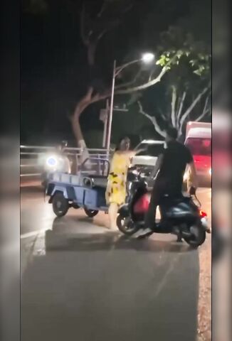 Annoyed Biker Karate Kicks Woman Unconscious In Road Rage Spat