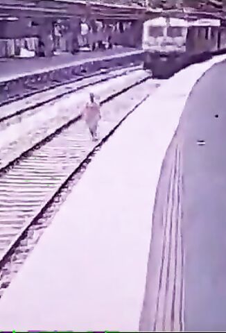 Girl Having An Argument With Her Boyfriend Jumps On Train Tracks