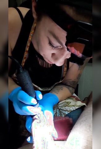 How A Tattoo Artist Gets The Skin Taught For Tattooing A Penis