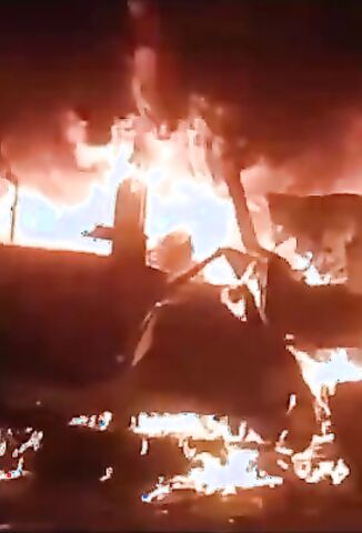 Horror Video Shows Man Stuck In His Vehicle Burning To Death