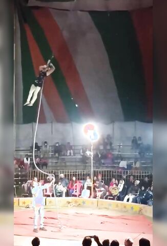 Circus Girl Accidently Hangs Herself During Live Show