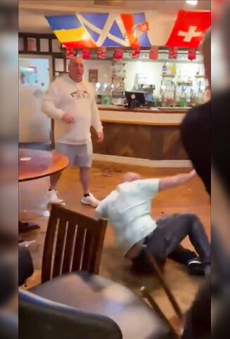 British Bar Fight Ends With A Bar Stool Knockout