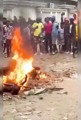 Two Men Beaten And Set On Fire In African Street Justice